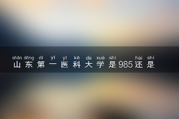 山东第一医科大学是985还是211 含金量怎么样