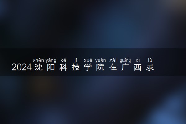2024沈阳科技学院在广西录取分数线 各专业分数及位次