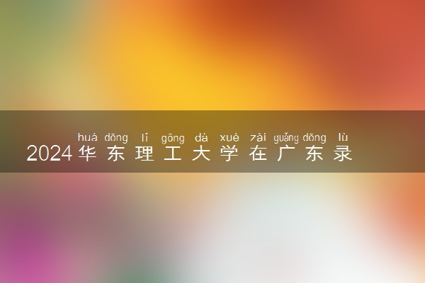 2024华东理工大学在广东录取分数线 各专业分数及位次