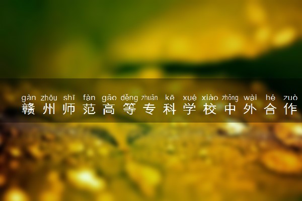 赣州师范高等专科学校中外合作办学学费多少钱 各专业收费标准
