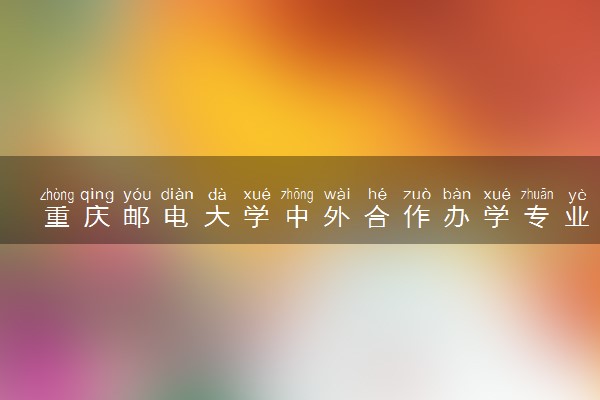 重庆邮电大学中外合作办学专业有哪些 好就业吗