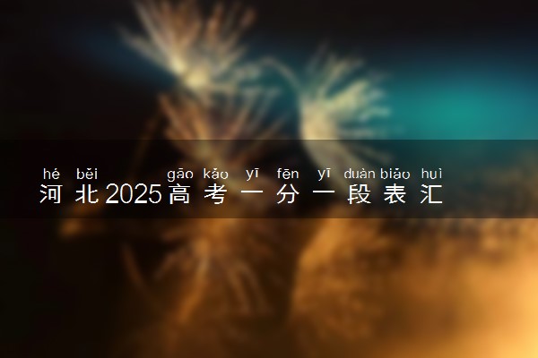 河北2025高考一分一段表汇总 排名统计一览
