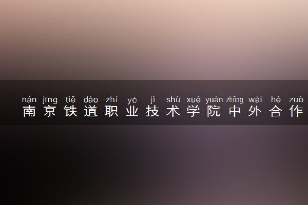 南京铁道职业技术学院中外合作办学学费多少钱 各专业收费标准