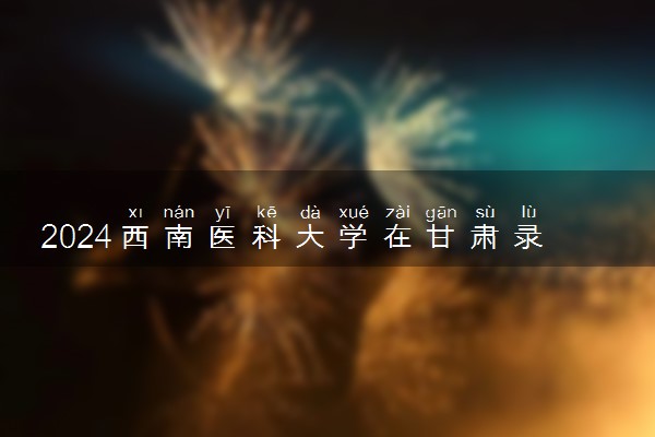 2024西南医科大学在甘肃录取分数线 各专业分数及位次