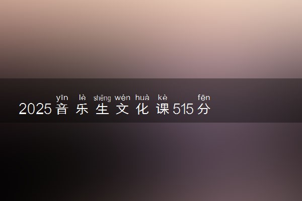 2025音乐生文化课515分能上浙江万里学院吗