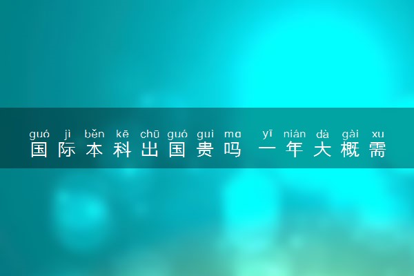 国际本科出国贵吗 一年大概需要多少钱