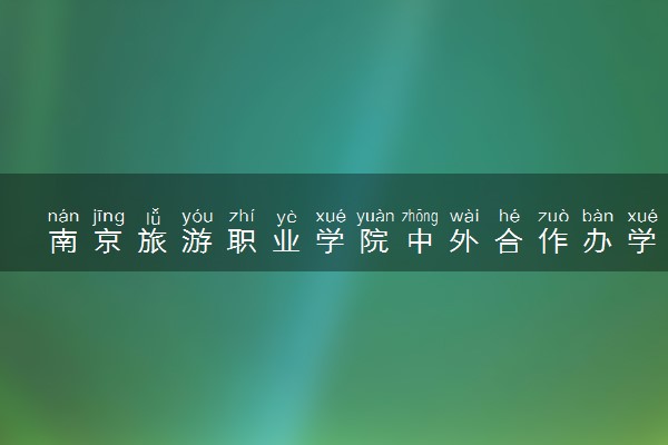 南京旅游职业学院中外合作办学学费多少钱 各专业收费标准