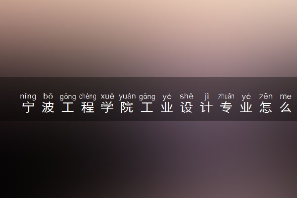 宁波工程学院工业设计专业怎么样 录取分数线多少