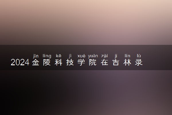 2024金陵科技学院在吉林录取分数线 各专业分数及位次