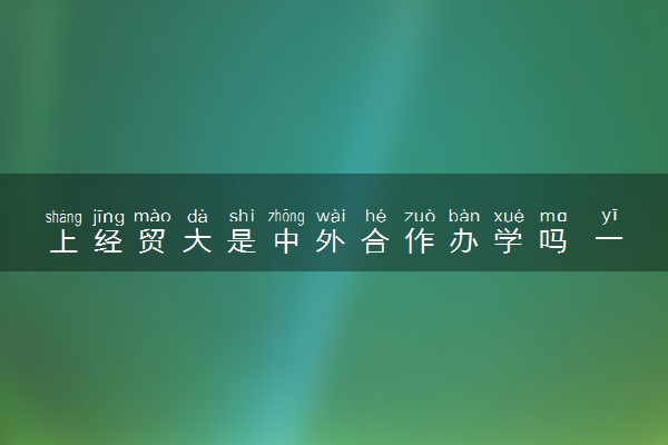 上经贸大是中外合作办学吗 一年学费是多少