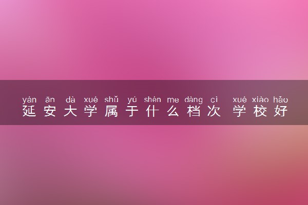 延安大学属于什么档次 学校好不好