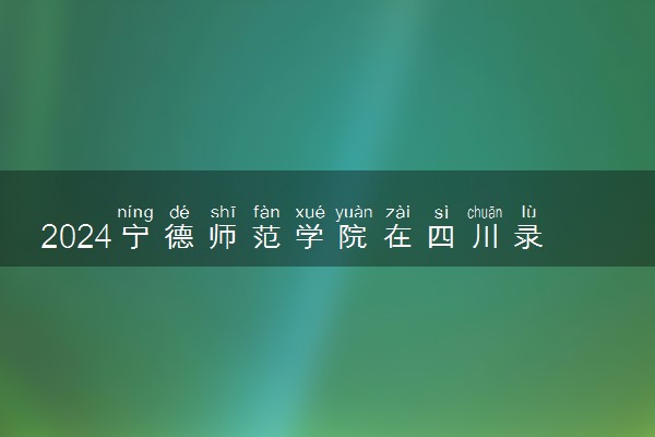 2024宁德师范学院在四川录取分数线 各专业分数及位次