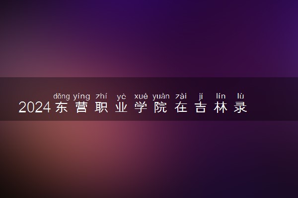 2024东营职业学院在吉林录取分数线 各专业分数及位次