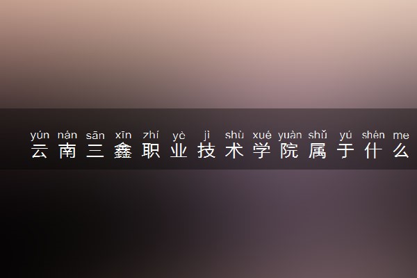 云南三鑫职业技术学院属于什么档次 学校好不好