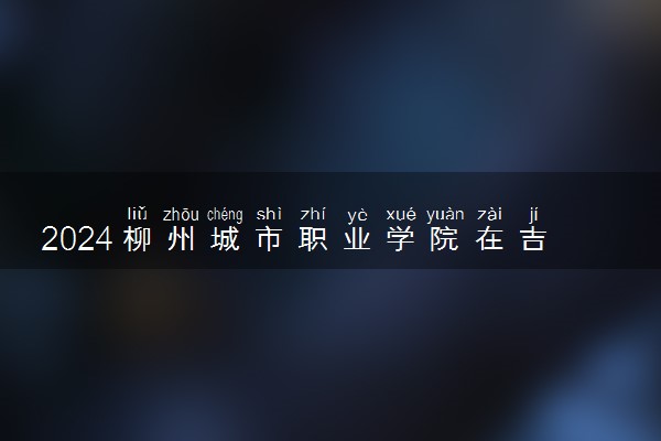 2024柳州城市职业学院在吉林录取分数线 各专业分数及位次