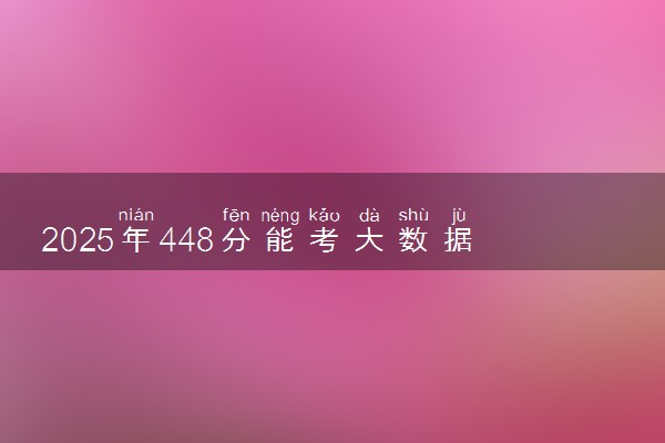 2025年448分能考大数据与财务管理专业吗 448分大数据与财务管理专业大学推荐