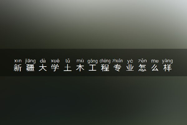 新疆大学土木工程专业怎么样 录取分数线多少