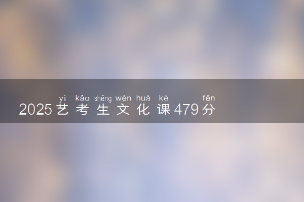 2025艺考生文化课479分能上东北师范大学吗