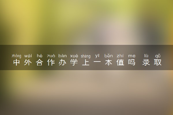 中外合作办学上一本值吗 录取分数线是多少  ‌