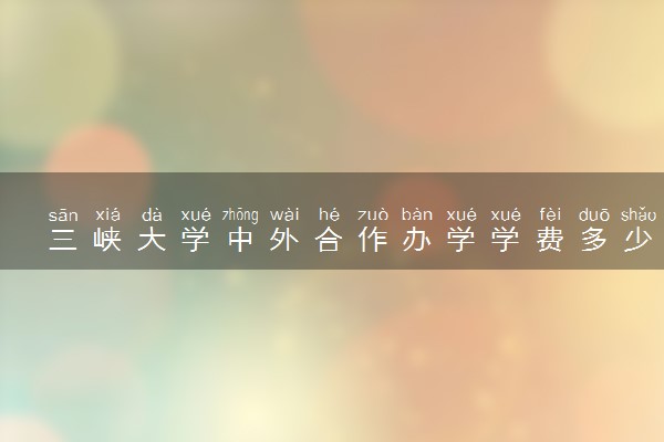 三峡大学中外合作办学学费多少钱 各专业收费标准