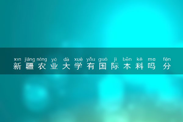 新疆农业大学有国际本科吗 分数线多少