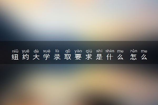 纽约大学录取要求是什么 怎么提高录取率