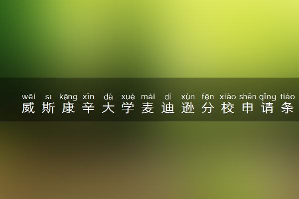 威斯康辛大学麦迪逊分校申请条件是什么 好考吗