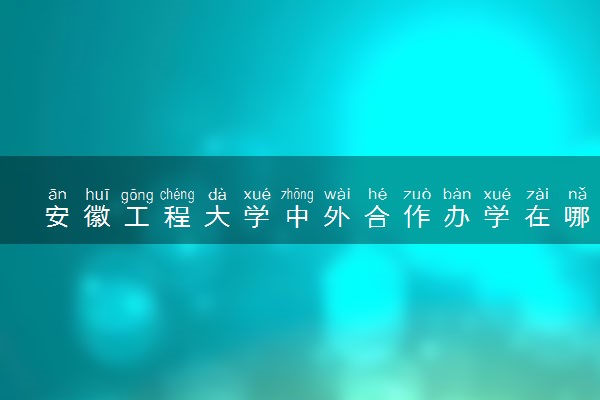 安徽工程大学中外合作办学在哪个校区 在什么地方