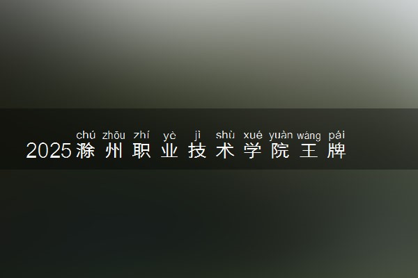 2025滁州职业技术学院王牌专业有哪些 最好的专业是什么