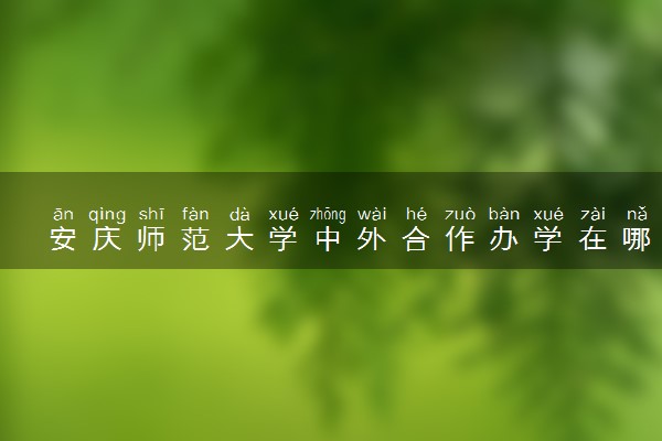 安庆师范大学中外合作办学在哪个校区 在什么地方