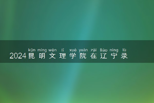2024昆明文理学院在辽宁录取分数线 各专业分数及位次