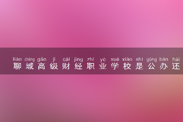聊城高级财经职业学校是公办还是民办 是全日制吗