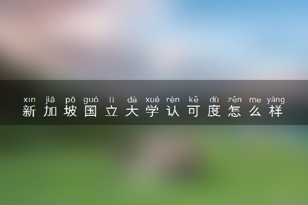 新加坡国立大学认可度怎么样 相当于国内什么大学