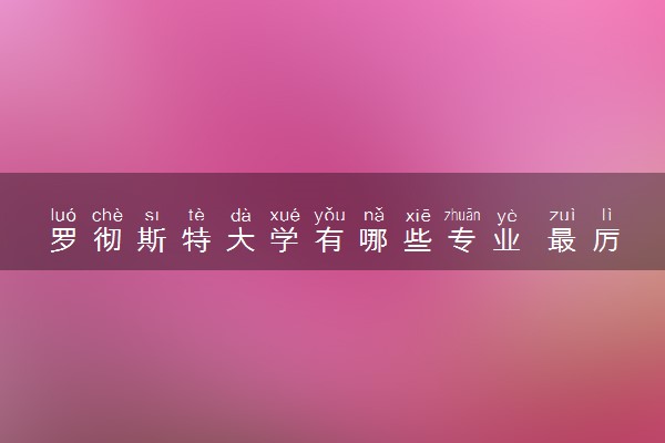 罗彻斯特大学有哪些专业 最厉害三个专业是什么
