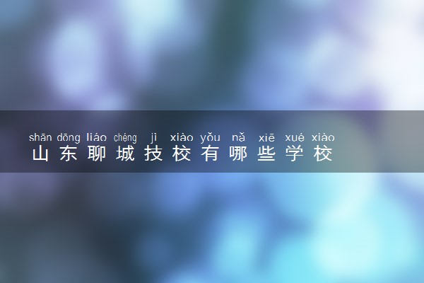 山东聊城技校有哪些学校