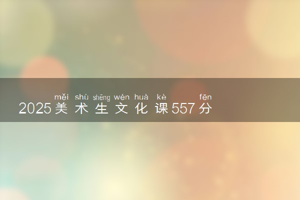 2025美术生文化课557分能上江苏大学吗