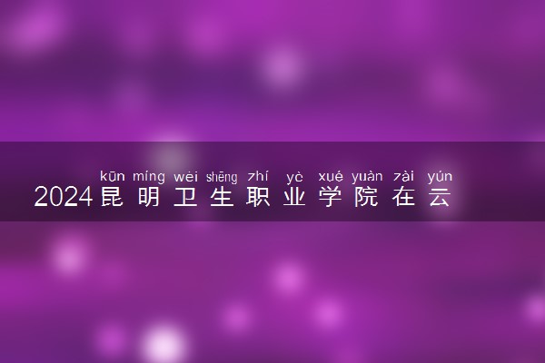 2024昆明卫生职业学院在云南录取分数线 各专业分数及位次