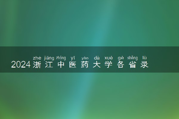 2024浙江中医药大学各省录取分数线是多少 最低分及位次