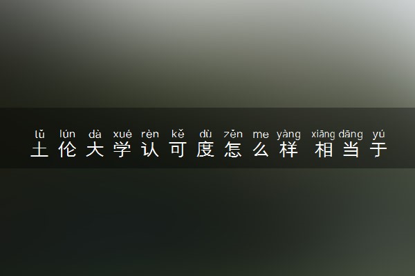 土伦大学认可度怎么样 相当于国内什么大学