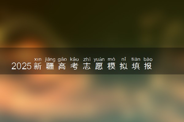 2025新疆高考志愿模拟填报样表 志愿设置及填报技巧