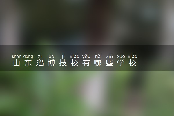 山东淄博技校有哪些学校
