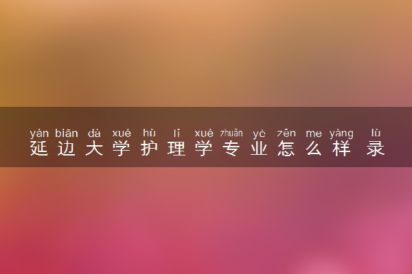 延边大学护理学专业怎么样 录取分数线多少