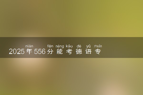 2025年556分能考德语专业吗 556分德语专业大学推荐