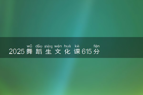 2025舞蹈生文化课615分能上中南大学吗