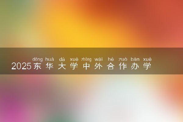 2025东华大学中外合作办学专业有哪些 代码是什么