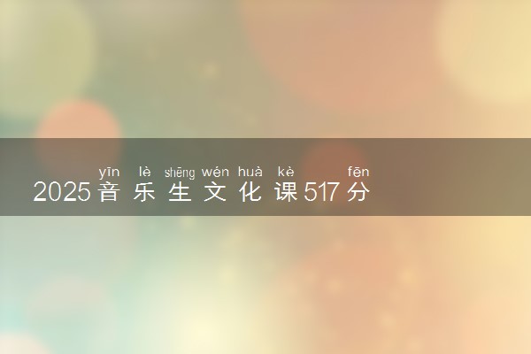 2025音乐生文化课517分能上潍坊学院吗