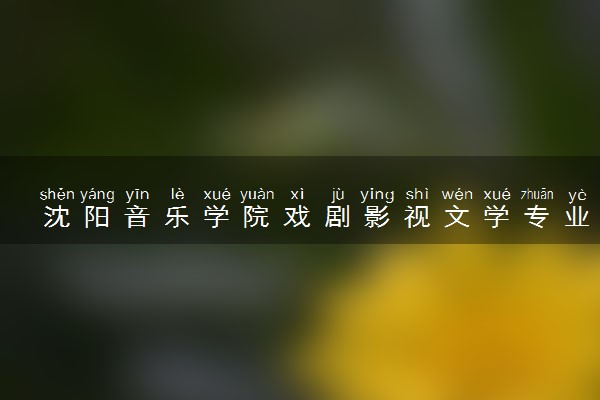 沈阳音乐学院戏剧影视文学专业怎么样 录取分数线多少