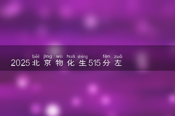 2025北京物化生515分左右能上什么大学 可以报考的院校名单