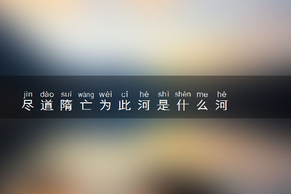 尽道隋亡为此河是什么河