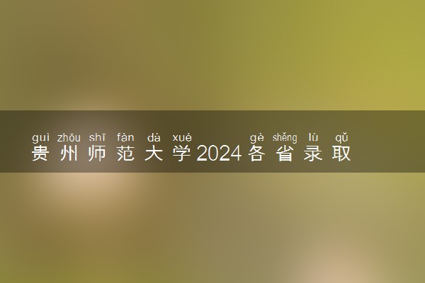 贵州师范大学2024各省录取分数线及最低位次是多少